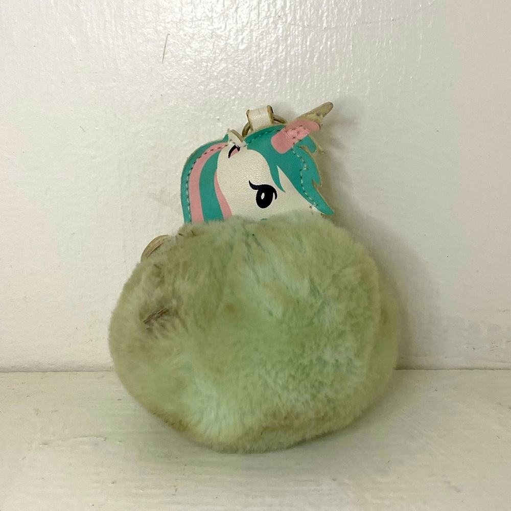 Fluffy Unicorn Keychain